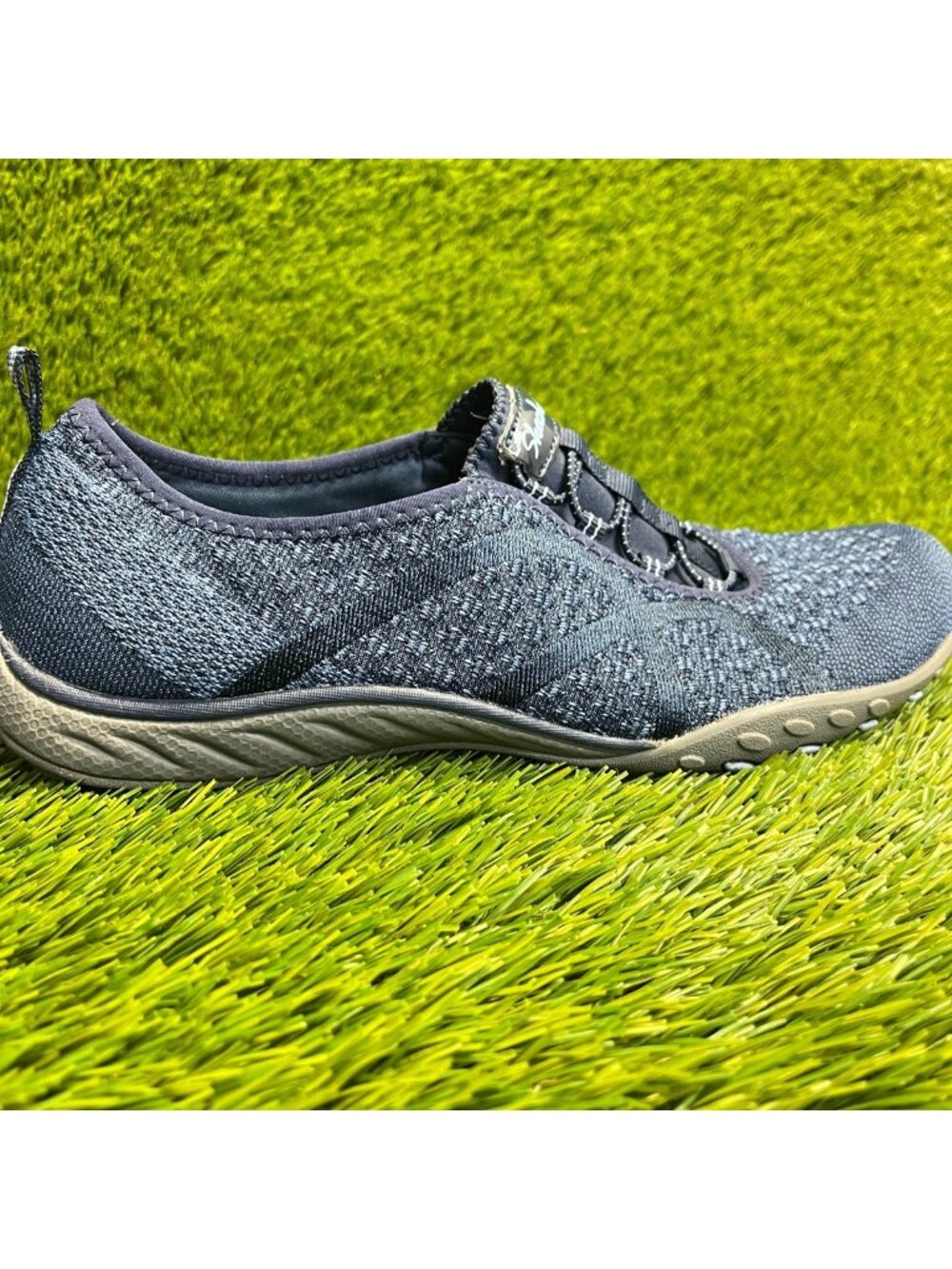 Skechers Breathe Easy Fortune Knit Womens Size 9D Blue‎ Running Shoes Sneakers